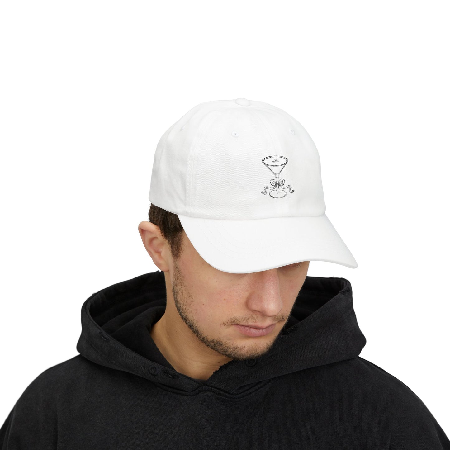 Embroidered Martini Outline Dad Cap