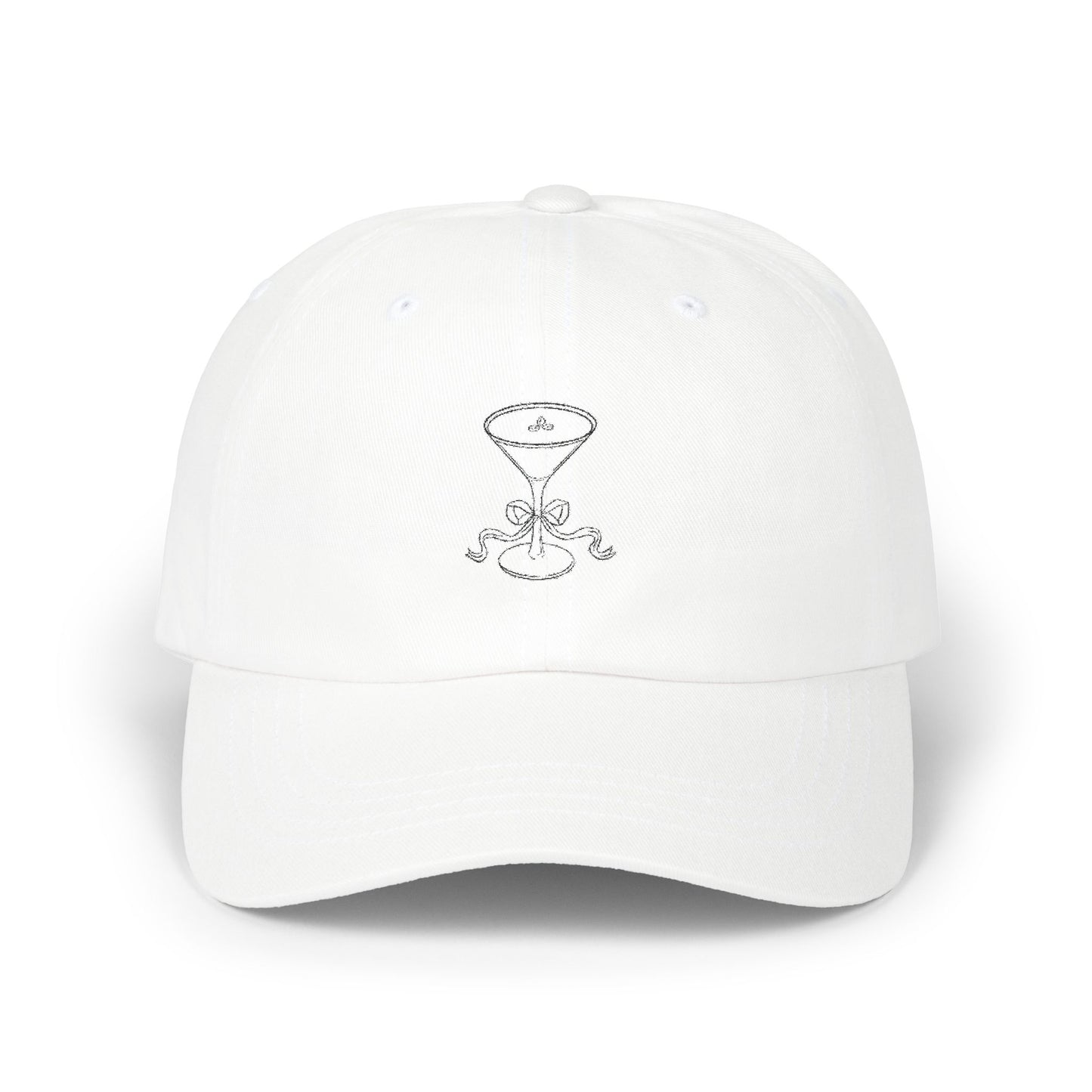 Embroidered Martini Outline Dad Cap