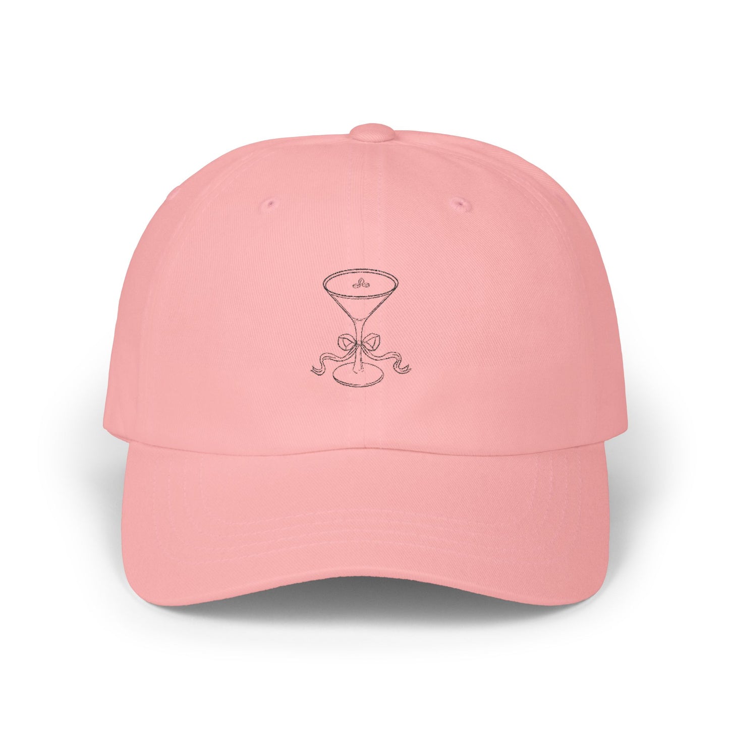 Embroidered Martini Outline Dad Cap