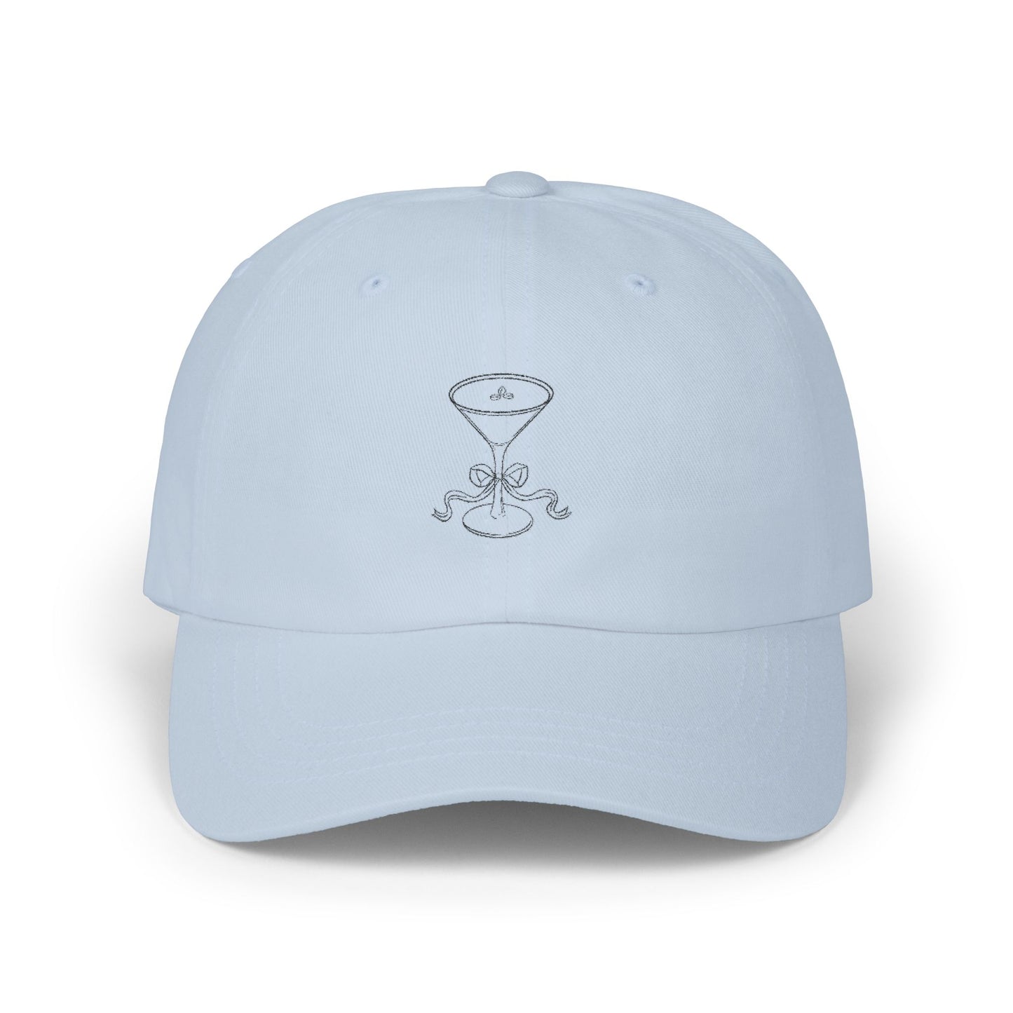 Embroidered Martini Outline Dad Cap