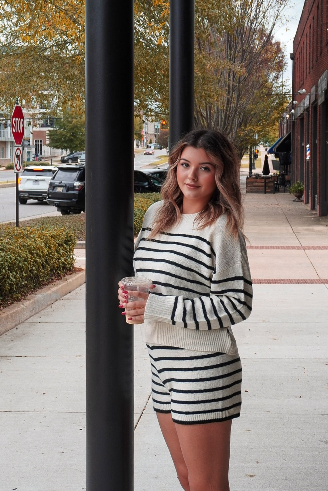 Brooke Set Top- Cream and Black - Fikka Boutique 